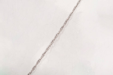 Ladies 14k White Gold Princess Cut Diamond Necklace 18"