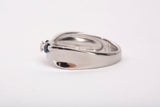 Ladies PT900 Platinum Bypass Sapphire and Diamond Ring