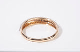 Ladies 14k Two-Tone Pave Diamond Dome Ring Size 7