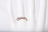 Ladies 14k Two-Tone Pave Diamond Dome Ring Size 7