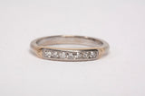 Vintage 14k Two-Tone Channel Set Diamond Wedding Band Size 5"