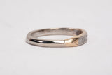 Vintage 14k Two-Tone Channel Set Diamond Wedding Band Size 5"