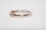Vintage 14k Two-Tone Channel Set Diamond Wedding Band Size 5"