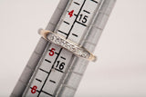 Vintage 14k Two-Tone Channel Set Diamond Wedding Band Size 5"