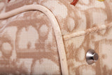 Authentic Christian Dior Beige Embroidered Diorissmo Boston Bag
