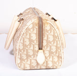 Authentic Christian Dior Beige Embroidered Diorissmo Boston Bag
