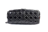 Authentic Christian Dior Patent Cannage New Lock Flap Black
