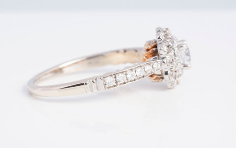 Ladies Two-Tone 14k Gold Disney Beauty and the Beast Engagement Ring