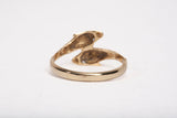 Ladies 14k Yellow Gold Bypass Dolphin Ring