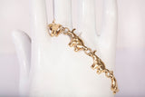 Ladies 14k Yellow Gold Elephant Charm Link Bracelet Size 6.25"