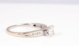 Ladies 14k White Gold Solitare Diamond Engagement Ring .45 CTW
