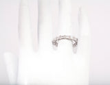 Brand New 14k White Gold 2.04TCW Lab Grown Emerald Cut Eternity Band