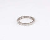 Brand New 14k White Gold 2.04TCW Lab Grown Emerald Cut Eternity Band