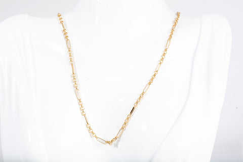 Ladies 14k Yellow Gold Fancy Link Chain 18"