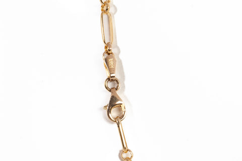 Ladies 14k Yellow Gold Fancy Link Chain 18"