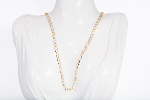 Unisex 10k Yellow Gold Figaro Link Chain 20.5"