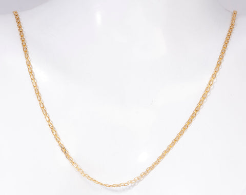 Ladies 14k Yellow Gold Fancy Link Chain 20"