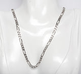 Unisex Sterling Silver 925 Figaro Link 18'' Chain