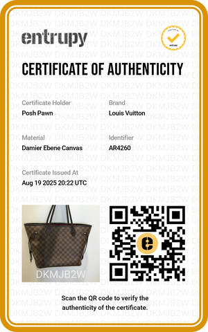 Authentic Louis Vuitton Neverfull MM Damier Ebene Canvas Tote Bag