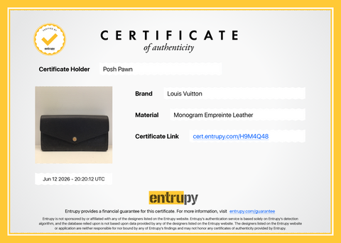 Authentic Louis Vuitton Black Monogram Empreinte Leather Sarah Wallet