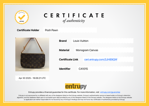 Authentic Louis Vuitton Monogram Pochette Accessories