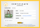 Authentic LOUIS VUITTON Monogram Green Bedford Vernis Papillon 30 Handbag