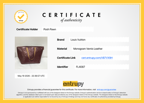 Authentic Louis Vuitton GM Monogram Vernis Bellevue Violette Tote Bag