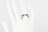 Ladies 14k Yellow Gold Heart Filigree Design Wide Band Size 5.75