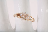 Ladies 14k Yellow Gold Floral Cluster Ring