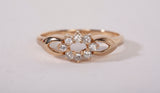 Ladies 14k Yellow Gold Floral Cluster Ring