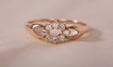 Ladies 14k Yellow Gold Floral Cluster Ring