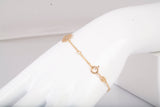 Ladies 18k Two Tone Floral Bracelet