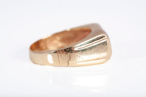 Gentlemen's 14k Yellow Gold .03TCW Diamond Ring Size 8