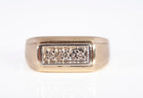 Gentlemen's 14k Yellow Gold .03TCW Diamond Ring Size 8
