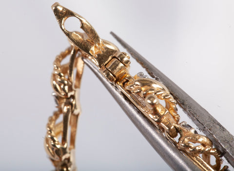 Ladies 14k Two Toned 1.04 TCW Diamond Bracelet Size 6.75"