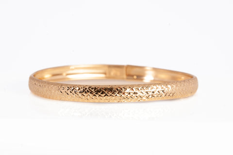 Ladies 14k Yellow Gold High Polished Bangle Bracelet
