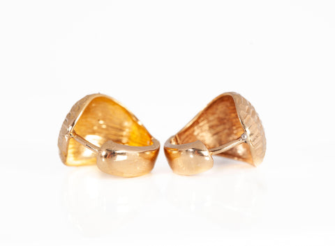 Ladies 21k Yellow Gold Small Huggie Earrings