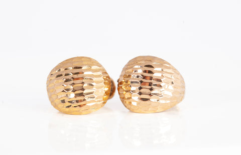 Ladies 21k Yellow Gold Small Huggie Earrings