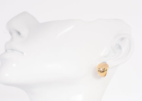Ladies 21k Yellow Gold Small Huggie Earrings