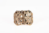 Gentlemen's 10k Yellow Gold Nugget Diamond Cut Pinky Ring