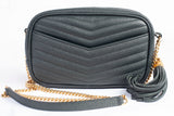 Authentic Yves Sint Laurent Grain De Poudre Matelasse Monogram Mini Lou Camera Bag Dark Green