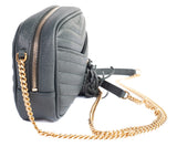 Authentic Yves Sint Laurent Grain De Poudre Matelasse Monogram Mini Lou Camera Bag Dark Green