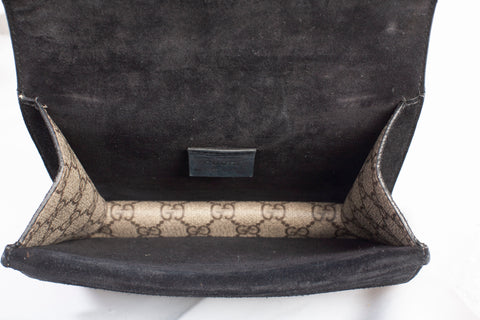 Authentic Gucci Dionysus GG Supreme Mini Beige/ Black Shoulder Bag