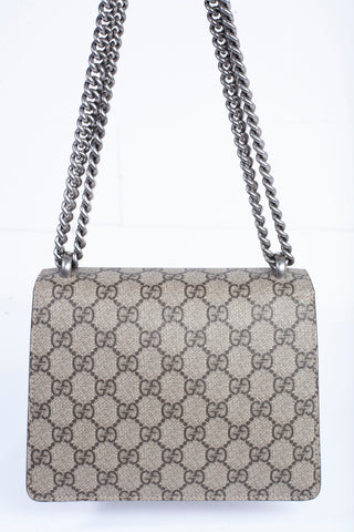 Authentic Gucci Dionysus GG Supreme Mini Beige/ Black Shoulder Bag