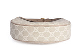 Authentic Gucci GG Supreme Canvas Beige Half Moon Two-Way Shoulder Bag