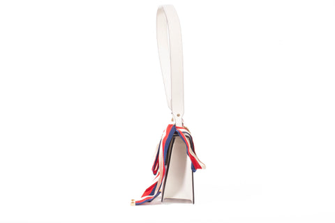 Authentic Gucci Calfskin Small Sylvie Off-White Shoulder Bag