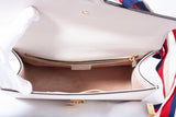 Authentic Gucci Calfskin Small Sylvie Off-White Shoulder Bag