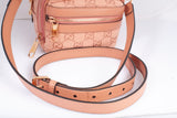 Authentic Gucci Pink GG Canvas Ophidia Mini Crossbody