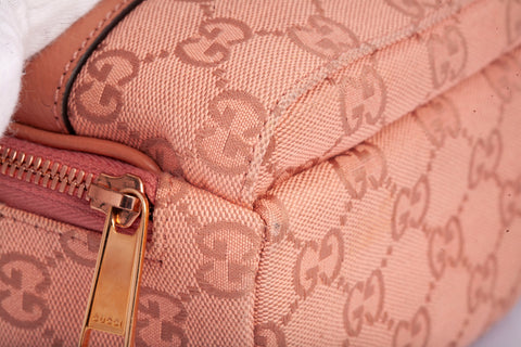 Authentic Gucci Pink GG Canvas Ophidia Mini Crossbody