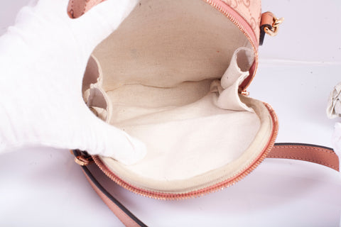 Authentic Gucci Pink GG Canvas Ophidia Mini Crossbody